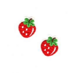 Patch Ecusson Thermocollant 2 x Petites fraises 2,50 x 3 cm