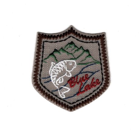 Patch Ecusson Thermocollant Blason Blue Lake Coloris au choix pêche ...