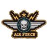 Patch Ecusson Thermocollant Blason tête de mort Air force 5 x 8,50 cm