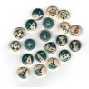 Bouton Thème Marin en bois 15 mm x 20 unités