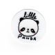 Patch Ecusson Thermocollant Little Panda rond blanc 5 x 5 cm