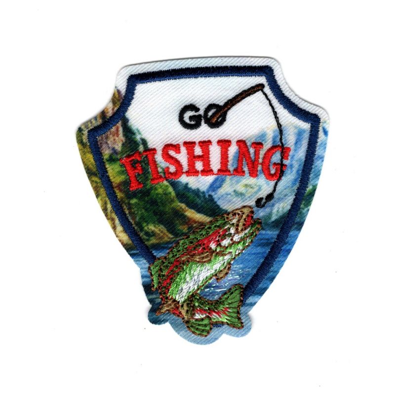Ecusson Garde Pêche, badge rond à scratch