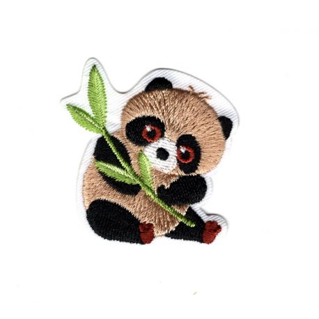 Patch Ecusson Thermocollant Panda animaux du monde 3,50 x 4,50 cm