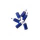 6 x Bouton crayon de couleur en plastique coloris bleu 2 trous 2 cm