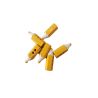 6 x Bouton crayon de couleur en plastique coloris jaune 2 trous 2 cm