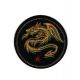 Patch Ecusson Thermocollant Blason Dragon fond noir 5 x 5 cm