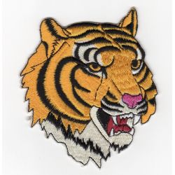 Patch Ecusson Thermocollant Tête de tigre 8,50 x 10 cm