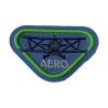 Patch Ecusson Thermocollant Avion vintage AERO fluo jaune 4,50 X 6,50 cm