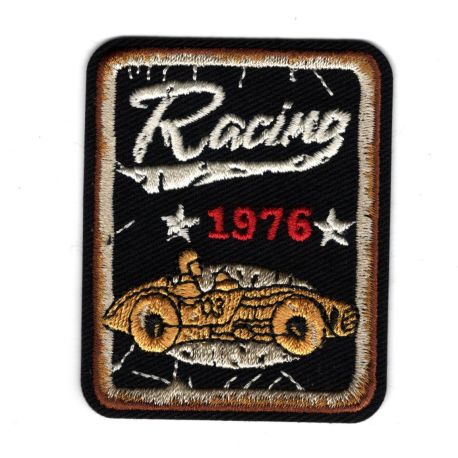 Écusson Brodé Thermocollant Vintage Pour Voiture De Collection - 7,8 X 7 Cm - Patch Auto Rétro Course