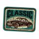 Patch Ecusson Thermocollant voiture classic fond vertvintage 4 X 6 cm