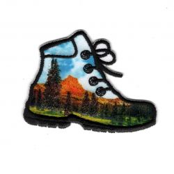 Patch Ecusson Thermocollant Paysage sport chaussures de marche 4 X 5,50 cm