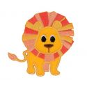 Patch Ecusson Thermocollant Petit lion orange 6 x 6 cm