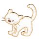 Patch Ecusson Thermocollant Chat éponge coloris blanc 6 x 6 cm