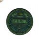 Patch Ecusson Thermocollant Blason Sailor Ancre marine coloris Vert 5 x 5 cm