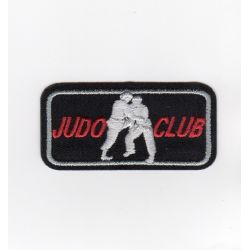 Patch Ecusson Thermocollant Judo club coloris noir 3 x 6 cm