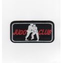 Patch Ecusson Thermocollant Judo club coloris noir 3 x 6 cm