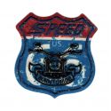 Patch Ecusson Thermocollant Moto born to ride Speed 5,50 x 5,50 cm