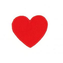 Patch Ecusson Thermocollant Coeur rouge 4,50 x 5 cm