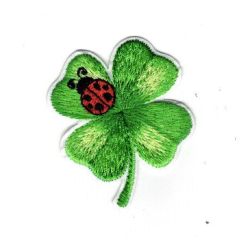 Patch Ecusson Thermocollant Coccinelle et trèfle 4,50 x 5 cm