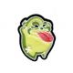 Patch Ecusson Thermocollant Petit monstre tireur de langue vert 3,50 x 5 cm