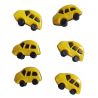 6 x bouton plastique voiture coloris jaune 2,50 x 1,50 cm