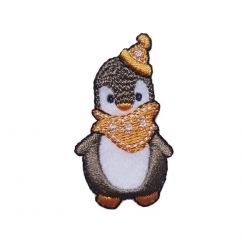 Patch Ecusson Thermocollant Pingouin en hiver 3 x 5 cm