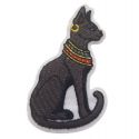 Patch Ecusson Thermocollant Chat Egyptien profil droit 3,50 x 6 cm