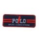 Patch Ecusson Thermocollant Polo Sport Rouge fond marine 7 x 2,50 cm