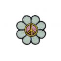 Patch Ecusson Thermocollant Fleur Peace and love 3 x 3 cm