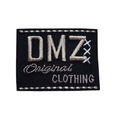Patch Ecusson Thermocollant DMZ Original clothing coloris noir 5 x 3,50 cm