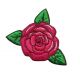 Patch Ecusson Thermocollant Fleur Rose coloris rose 4 x 5 cm