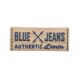 Patch Ecusson Thermocollant Blue Jeans coloris beige 2,50 x 6 cm