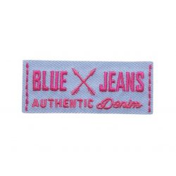 Patch Ecusson Thermocollant Blue Jeans coloris bleu 2,50 x 6 cm