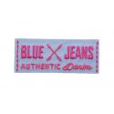 Patch Ecusson Thermocollant Blue Jeans coloris bleu 2,50 x 6 cm
