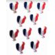 Patch Ecusson Thermocollant 10 x Coq drapeau tricolore France 4 x 5 cm
