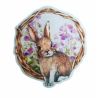 Patch Ecusson Thermocollant Lapin de Printemps 5,50 x 5,50 cm