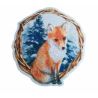 Patch Ecusson Thermocollant Renard d' Hiver 5,50 x 5,50 cm