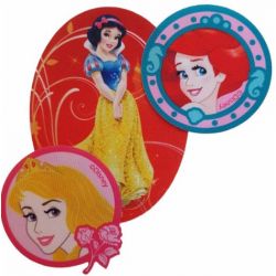 Patch Ecusson Thermocollant Lot de 3 - Princesse Disney Blanche Neige Ariel Aurore