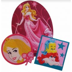 Patch Ecusson Thermocollant Lot de 3 - Princesse Disney Ariel et Aurore