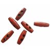 6 x Bouton buchette en bois vernis 30 mm marron