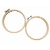 2 x Cercle en bois tambour à broder bambou 12 cm de diamètre