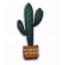 Patch Ecusson Thermocollant Cactus 3 x 6 cm