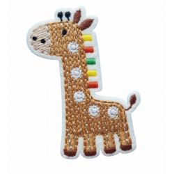 Patch Ecusson Thermocollant Girafe Beige 3 x 6 cm