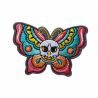 Patch Ecusson Thermocollant Papillon Tête de mort Psychédélique 3,50 x 5,50 cm