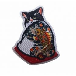 Patch Ecusson Thermocollant Tattoo Chat 4,50 x 5,50 cm