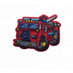 Patch Ecusson Thermocollant Camion de pompiers 4 x 5 cm