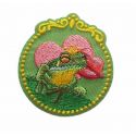 Patch Ecusson Thermocollant Conte de fées Grenouille 5 x 5,50 cm