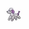 Patch Ecusson Thermocollant Caniche Ballon de baudruche 3 x 4 cm