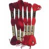 Lot de 6 échevettes Point de croix Brin divisible en 6 Broderie traditionnelle Coloris Rouge