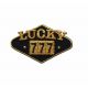 Patch Ecusson Thermocollant Lucky noir 777 3,50 x 6 cm